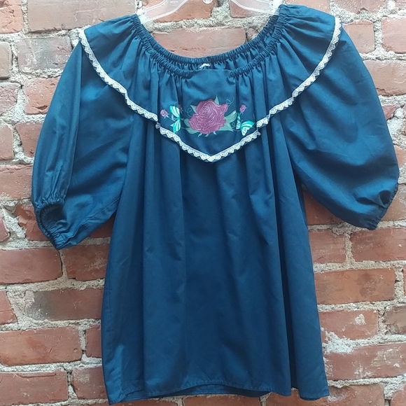 Vintage Peasant Blouse - Picture 1 of 7
